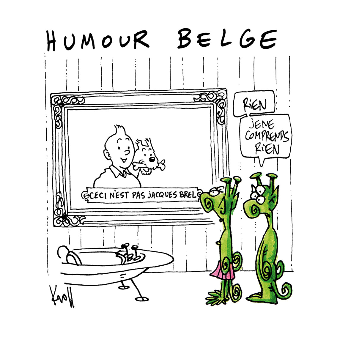 Digigraphie "Humour belge" signée et numérotée